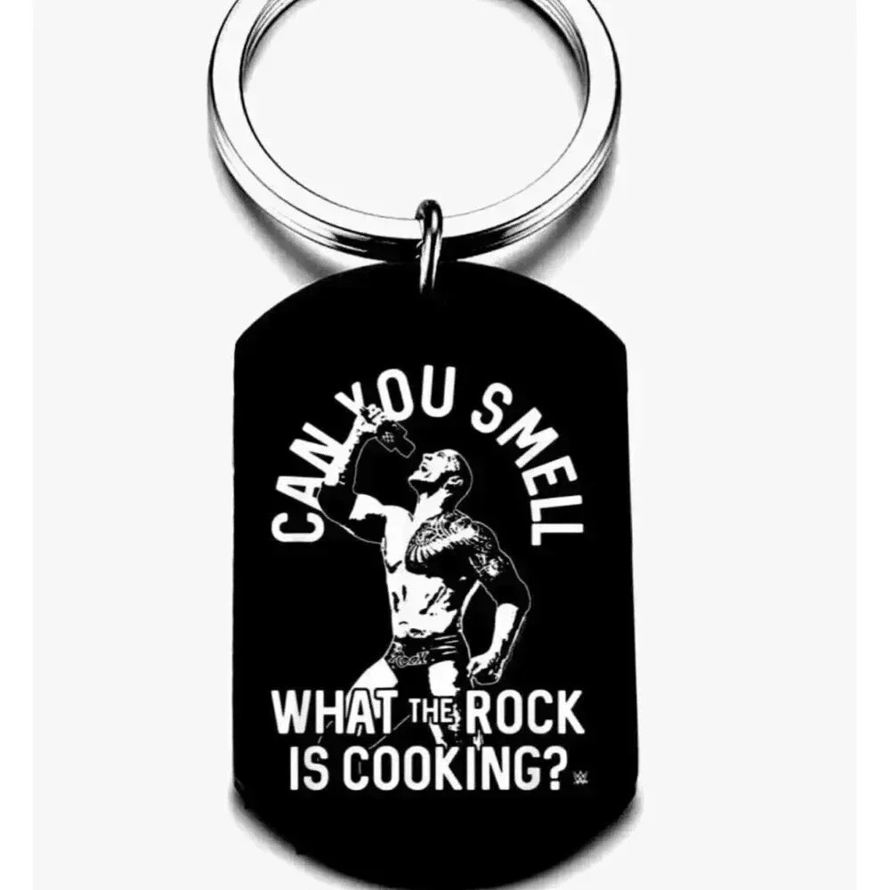 Rock Wrestler Is Cooking Hot Funny Quote Fighter Laugh Keychain